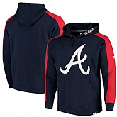 Men's Atlanta Braves Fanatics Branded Iconic Fleece Pullover Hoodie Navy & Red,baseball caps,new era cap wholesale,wholesale hats